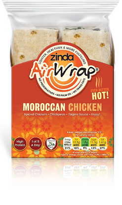 handmade high-protein moroccan chicken food wrap