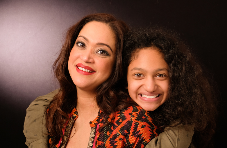 Anishya Kumar with her daughter Miel