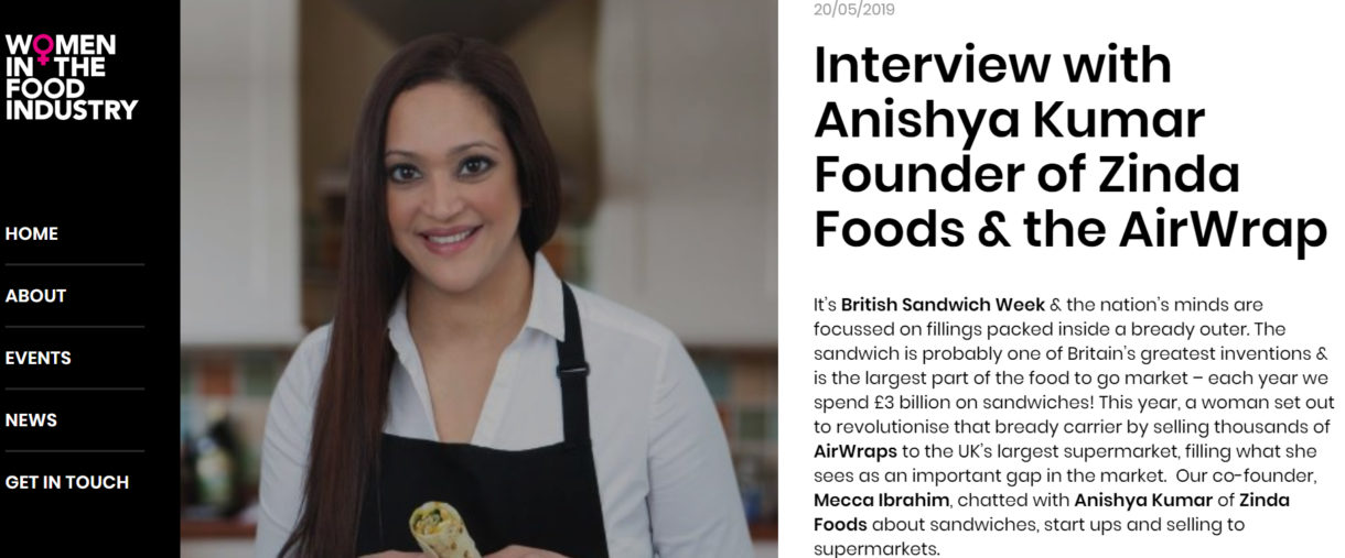 Interview with Anishya Kumar in Women In The Food Industry