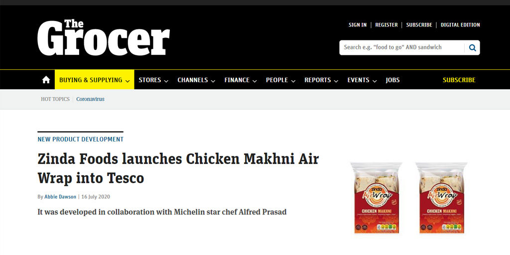 chicken makhni tesco zinda foods