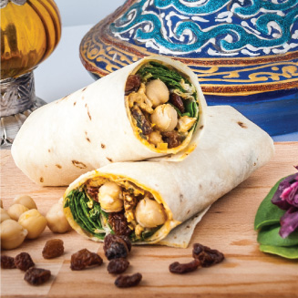 high protein vegetarian & vegan food wraps palm oil free