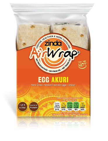 zinda egg akuri food wrap a high protein readymeal available at tesco stores uk
