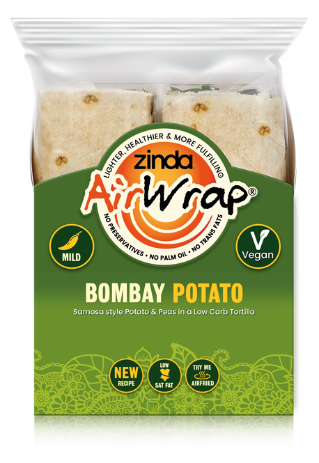 zinda high protein bombay potato vegetarian food wrap tesco uk