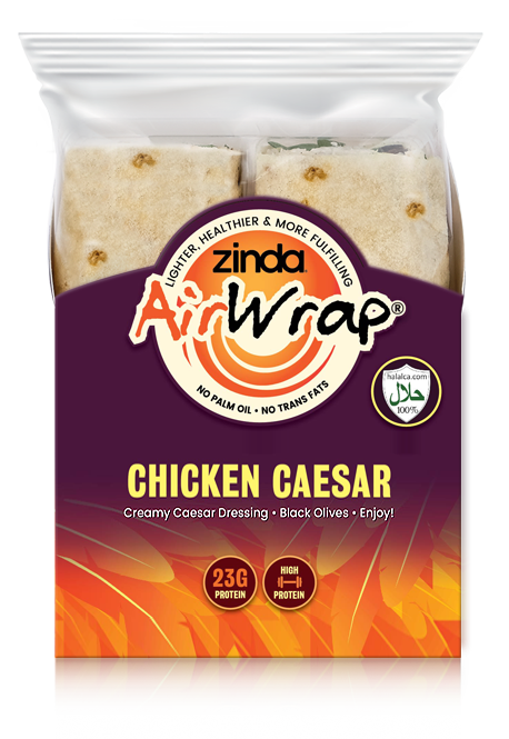 zinda chicken caesar healthy & tasty food wrap tesco uk
