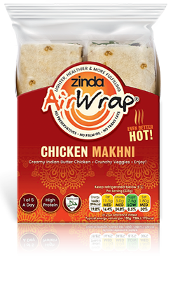 healthy chicken makhni wrap high in protein low in calories